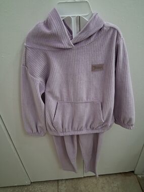 Juicy Couture Lilac Ribbed Hoodie Set